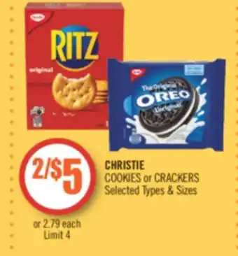 Shoppers Drug Mart Christie cookies or crackers offer