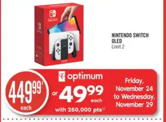 Shoppers Drug Mart Nintendo switch oled offer