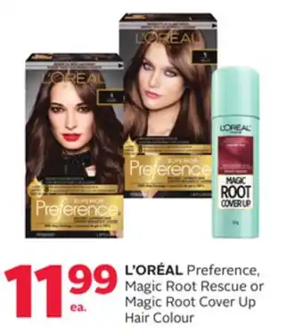 Rexall L' oréal preference, magic root rescue or magic root cover up hair colour offer