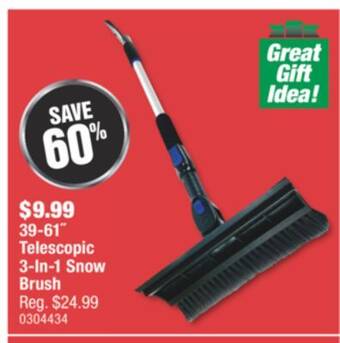 PartSource 39-61˝ telescopic 3-in-1 snow brush offer