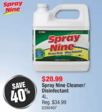 PartSource Spray nine cleaner/disinfectant offer