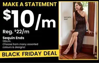 Fabricland Sequin ends offer