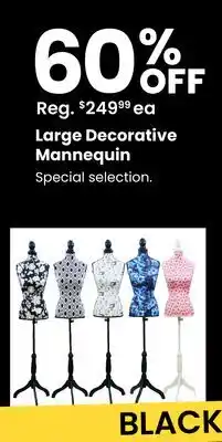Fabricland Large decorative mannequin offer