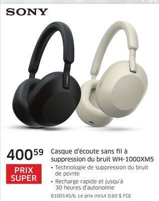 The Source Casque d'écoute sans fil à suppression du bruit wh-1000xm5 sony offer