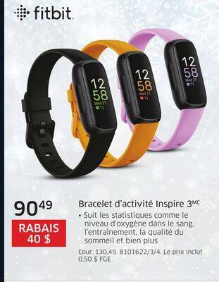 The Source Fitbit bracelet d'activité inspire 3mc offer