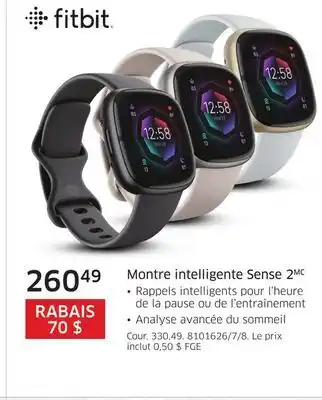 The Source Montre intelligente sense 2 fitbit offer