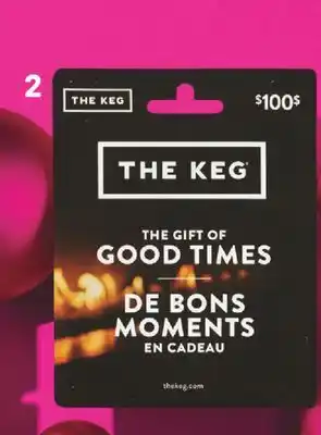 Pharmaprix The keg gift card offer