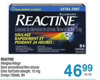 Uniprix Reactine allergies/allergy, sans somnolence/non-drowsy, extra fort/extra-strength, 10 mg offer