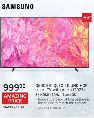 The Source Samsung q60c 65 qled 4k uhd hdr smart tv with alexa (2023) offer