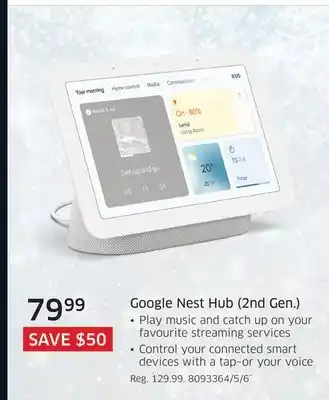The Source Google nest hub (2nd gen.) offer