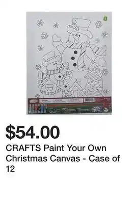 Dollarama Crafts paint your own christmas canvas - case of 12 offer