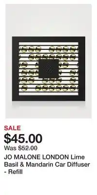 Holt Renfrew Jo malone london lime basil & mandarin car diffuser - refill offer