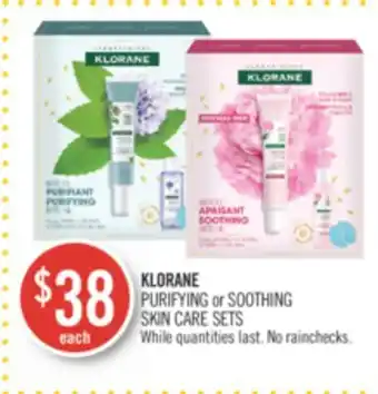Shoppers Drug Mart Klorane purifying or soothing skin care sets offer