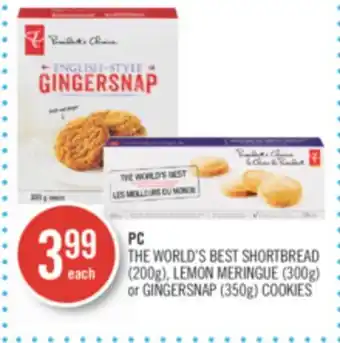Shoppers Drug Mart Pc the world's best shortbread (200g), lemon meringue (300g) or gingersnap (350g) cookies offer