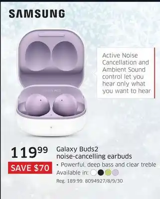 The Source Samsung galaxy buds2 noise-cancelling earbuds offer