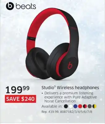 The Source Beats studio³ wireless headphones offer