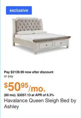 Ashley Furniture Havalance queen sleigh bed by ashley offer