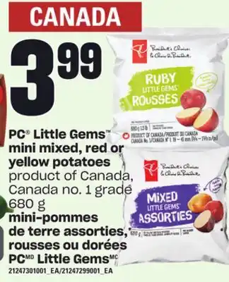 Independent City Market Mini-pommes de terre assorties, rousses ou dorées pc little gems, 680 g offer