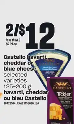 Independent City Market Havarti, cheddar ou bleu castello, 125-200 g offer