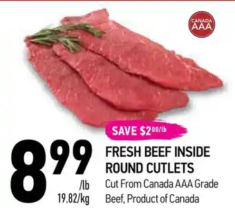 Coppa's Fresh Market Fresh beef inside round cutlets offer