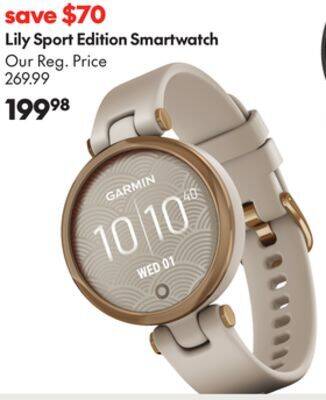 Sport Chek Garmin lily sport edition smartwatch offer