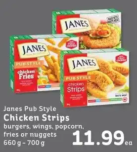 IGA Janes Pub Style Chicken Strips offer