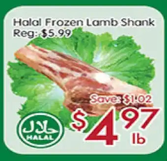 Sunny Food Mart Halal frozen lamb shank offer