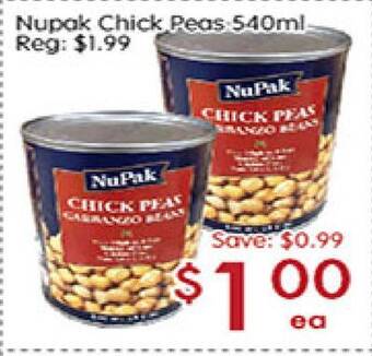 Sunny Food Mart Nupak chick peas offer