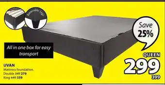 JYSK Uvan mattress foundation offer