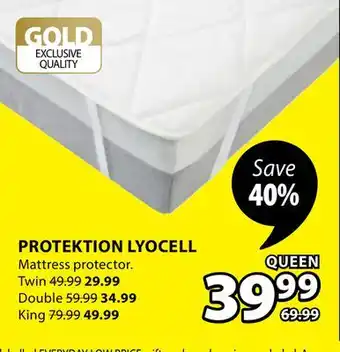 JYSK Protektion lyocell mattress protector offer