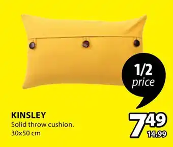 JYSK Kinsley solid throw cushion offer
