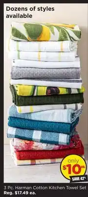 Kitchen Stuff Plus 3 pc. harman cotton kitchen towel set offer