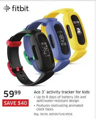 The Source Fitbit ace 3 activity tracker for kids offer