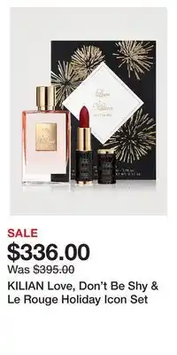 Holt Renfrew Kilian love, don't be shy & le rouge holiday icon set offer