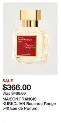 Holt Renfrew Maison francis kurkdjian baccarat rouge 540 eau de parfum offer