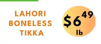 Food World Supermarket Lahori boneless tikka offer