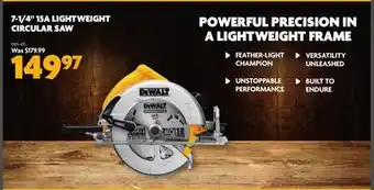 Home Hardware 7-1/4 15a lightweight circular saw offer