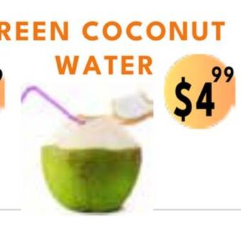 Food World Supermarket Green coconut water offer