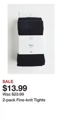 H&M 2-pack fine-knit tights offer