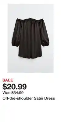 H&M Off-the-shoulder satin dress offer