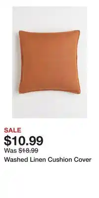 H&M Washed linen cushion cover offer