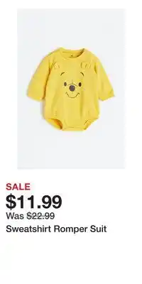 H&M Sweatshirt romper suit offer