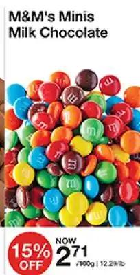 Bulk Barn M&m's minis milk chocolate offer