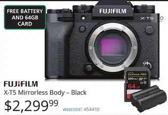 Vistek Fujifilm x-t5 mirrorless body - black offer