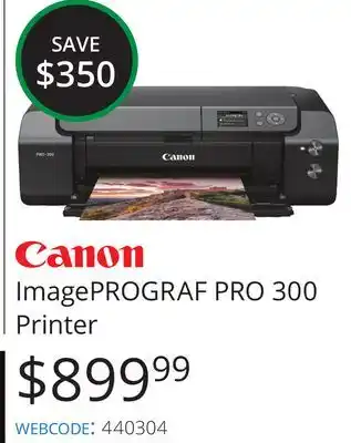 Vistek Canon imageprograf pro 300 printer offer