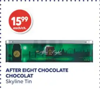 After eight chocolat skyline tin