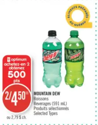 Pharmaprix Mountain dew beverages offer