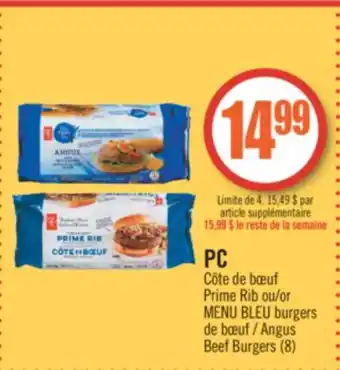 Pharmaprix Pc prime rib or blue menu burgers angus beef burgers (8) offer