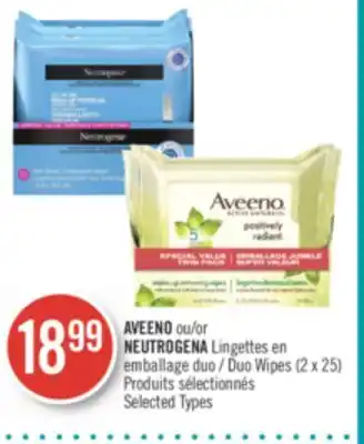 Pharmaprix Aveeno or neutrogena duo wipes (2 x 25) offer