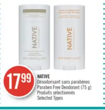Pharmaprix Native  paraben free deodorant offer